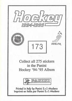 1994-95 Panini Hockey Stickers #173 Jari Kurri Back