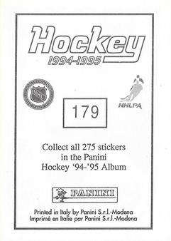 1994-95 Panini Hockey Stickers #179 Alexei Zhitnik Back