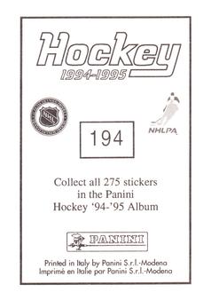 1994-95 Panini Hockey Stickers #194 Dave Andreychuk Back