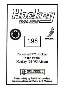 1994-95 Panini Stickers #198 Felix Potvin Back