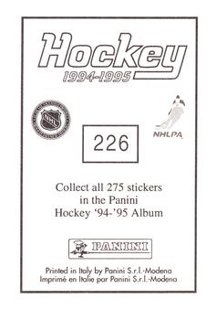 1994-95 Panini Hockey Stickers #226 Mike Modano Back