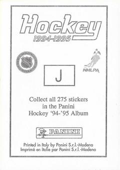 1994-95 Panini Hockey Stickers #J Alexander Karpovtsev Back
