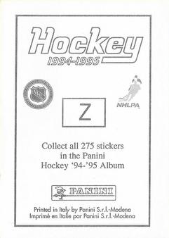 1994-95 Panini Stickers #Z Jarkko Varvio Back