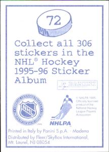 1995-96 Panini Stickers #72 Brian Skrudland Back