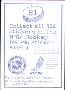 1995-96 Panini Stickers #81 Bill Guerin Back