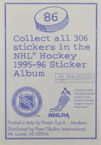 1995-96 Panini Stickers #86 Shawn Chambers Back