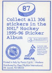 1995-96 Panini Stickers #87 New Jersey Devils Logo Back