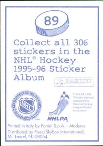 1995-96 Panini Stickers #89 Scott Stevens Back