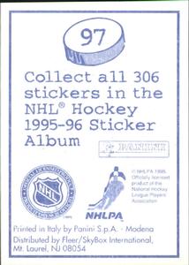 1995-96 Panini Stickers #97 Scott Lachance Back