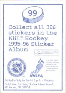 1995-96 Panini Stickers #99 Mathieu Schneider Back