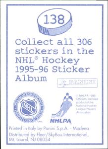 1995-96 Panini Stickers #138 Joe Juneau Back