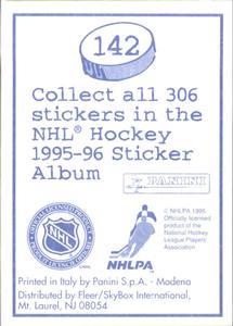 1995-96 Panini Stickers #142 Washington Capitals Logo Back