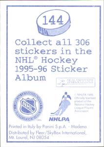 1995-96 Panini Stickers #144 Mark Tinordi Back