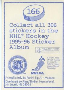 1995-96 Panini Stickers #166 Ed Belfour Back