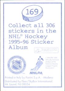 1995-96 Panini Stickers #169 Todd Harvey Back