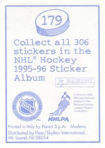 1995-96 Panini Stickers #179 Steve Yzerman Back