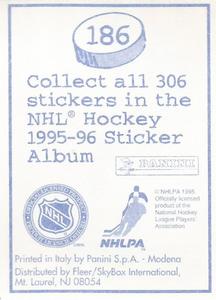 1995-96 Panini Stickers #186 Nicklas Lidstrom Back