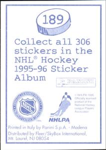 1995-96 Panini Stickers #189 Dale Hawerchuk Back