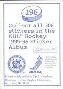 1995-96 Panini Stickers #196 St. Louis Blues Logo Back