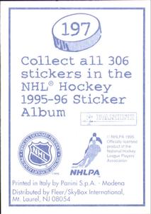 1995-96 Panini Stickers #197 Al MacInnis Back
