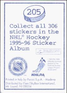 1995-96 Panini Stickers #205 Dave Ellett Back