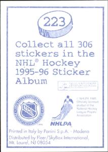 1995-96 Panini Stickers #223 Shaun Van Allen Back