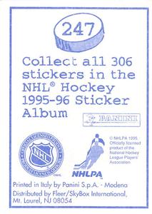 1995-96 Panini Stickers #247 Wendel Clark Back