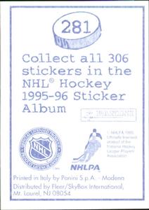 1995-96 Panini Stickers #281 Ulf Dahlen Back