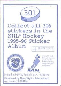 1995-96 Panini Stickers #301 Chris Therien Back
