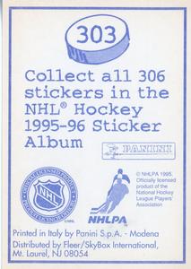 1995-96 Panini Stickers #303 Jim Carey Back