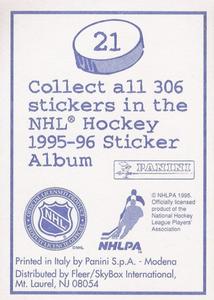 1995-96 Panini Stickers #21 Buffalo Sabres Logo Back