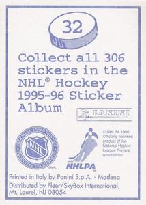 1995-96 Panini Stickers #32 Hartford Whalers Logo Back