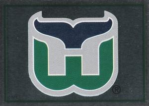1995-96 Panini Stickers #32 Hartford Whalers Logo Front