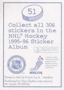 1995-96 Panini Stickers #51 Scott Levins Back