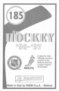 1996-97 Panini Stickers #185 Nicklas Lidstrom  Back