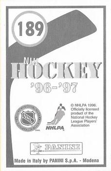 1996-97 Panini Stickers #189 Nikolai Khabibulin  Back