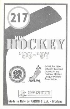 1996-97 Panini Stickers #217 Toronto Maple Leafs Logo Back