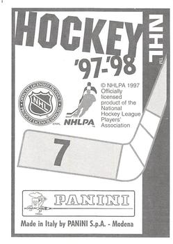 1997-98 Panini Stickers #7 Don Sweeney Back