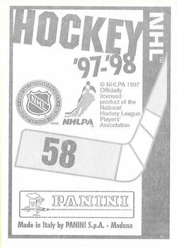 1997-98 Panini Stickers #58 Kirk Muller Back
