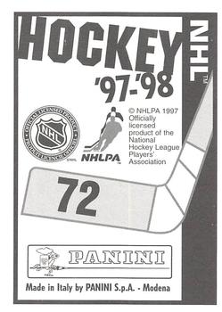 1997-98 Panini Stickers #72 Scott Niedermayer Back