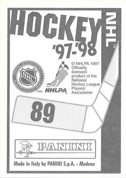 1997-98 Panini Stickers #89 Niklas Sundstrom Back