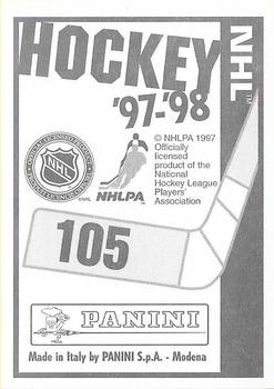 1997-98 Panini Stickers #105 Lightning Logo Back