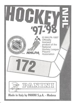 1997-98 Panini Stickers #172 Grant Fuhr Back