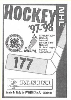 1997-98 Panini Stickers #177 Todd Warriner Back