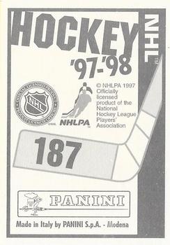 1997-98 Panini Stickers #187 Mighty Ducks Logo Back