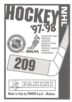 1997-98 Panini Stickers #209 Andrei Kovalenko Back