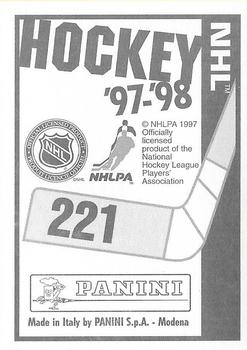 1997-98 Panini Stickers #221 Kai Nurminen Back
