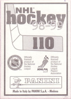 1998-99 Panini Stickers #110 Andrei Nikolishin Back