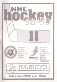 1998-99 Panini Stickers #11 Ted Donato Back