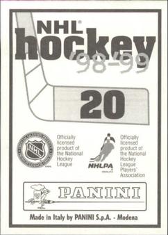 1998-99 Panini Stickers #20 Richard Smehlik Back